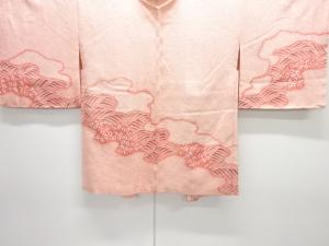 未使用品　本総絞り 道長取りに波・花模様絵羽織